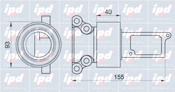 IPD 15-0975 Deflection/Guide Pulley, timing belt